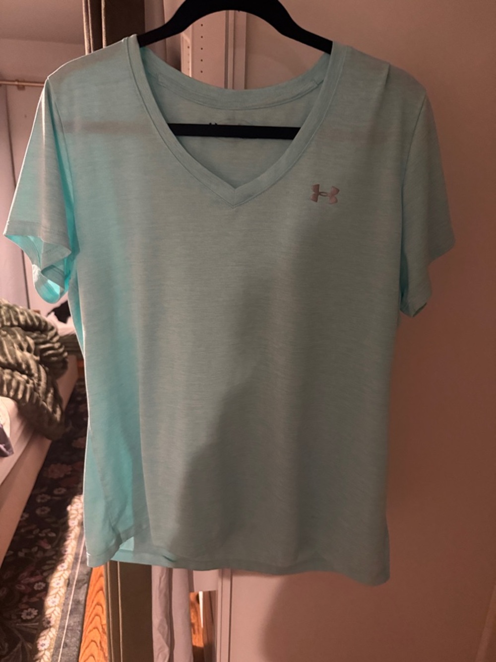Under Armour Women's Short Sleeve V-Neck Tee in Aqua